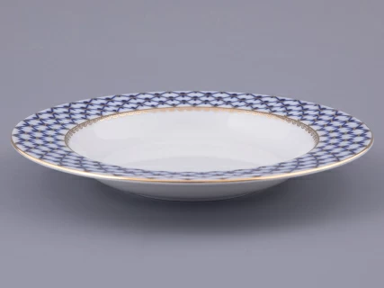 Тарелка глубокая 225 мм, форма Европейская, рисунок Кобальтовая сетка арт.80.85298.00.1,  Тарелка глубокая 225 мм, форма Европейская, рисунок Кобальтовая сетка арт.80.85298.00.1,