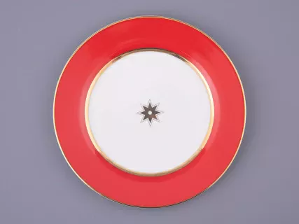 Тарелка плоская 200 мм форма Стандартная 2, рисунок Скарлетт Красный, арт. 80.49066.00.1, 