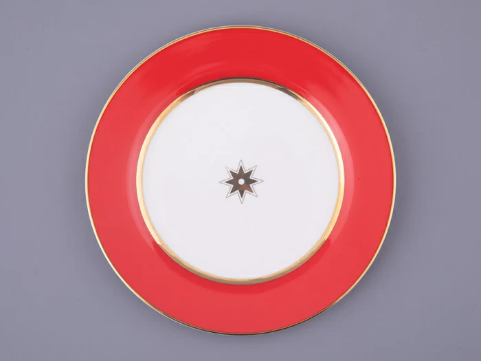 Тарелка плоская 200 мм форма Стандартная 2, рисунок Скарлетт Красный, арт. 80.49066.00.1, 