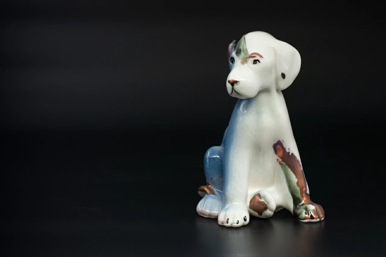 Скульптура Щенок Серый, арт 62.11229.00.1, 