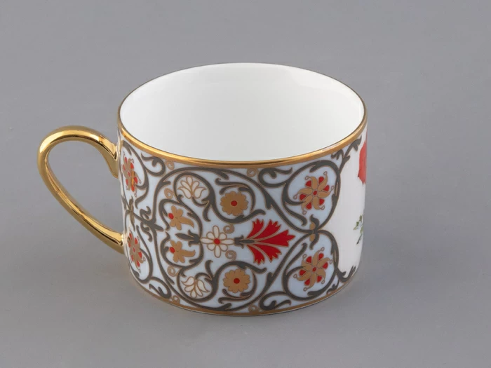 Чашка с блюдцем 250 мл в подарочной упаковке форма Соло, рисунок, Мак восточный, арт.81.32655.00.1,  Чашка с блюдцем 250 мл в подарочной упаковке форма Соло, рисунок, Мак восточный, арт.81.32655.00.1,