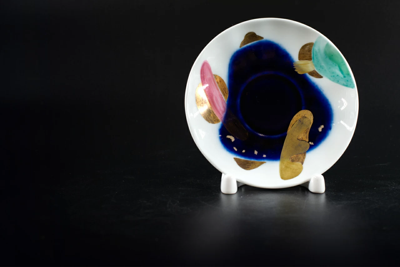 Сервиз кофейный на форме Тюльпан, Кобальтовые пятна, арт 61.20984.00.1, 