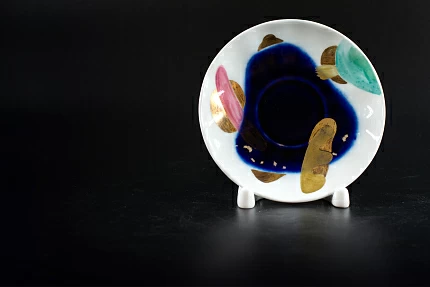 Сервиз кофейный на форме Тюльпан, Кобальтовые пятна, арт 61.20984.00.1