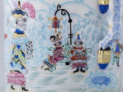 Сервиз чайный форма Гербовая рисунок Зимние забавы, 4 персоны 10 предметов арт. 81.20899.00.1