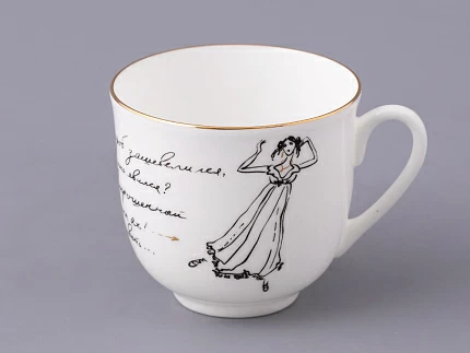 Чашка с блюдцем кофейная Ландыш 2 Сон Татьяны, арт 81.22808.00.1