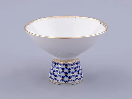 Ваза для мороженого форма Молодежная рисунок Кобальтовая сетка  арт.  80.07113.00.1