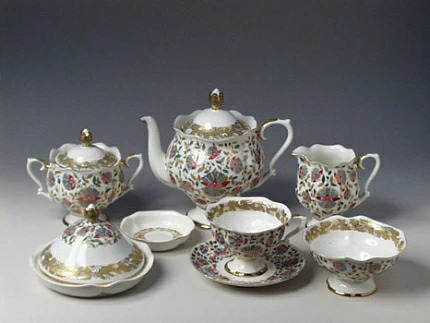 Сервиз чайный форма Наташа рисунок Розовые цветы, 6 персон 20 предметов, арт.81.20926.00.1