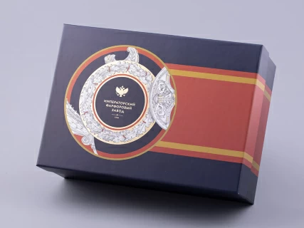 Бокал с блюдцем в подарочной упаковке, форма Гранд, рисунок Полководцы России Михаил Кутузов, арт. 81.32550.00.1, 