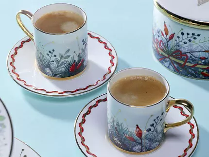 Чашка с блюдцем кофейная 115 мл, форма Идиллия, рисунок Календа, арт 81.34480.00.1