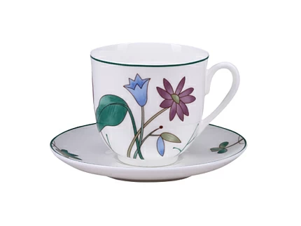 Чашка с блюдцем форма Ландыш 2 рисунок Цветы луговые арт. 81.25573.00.1