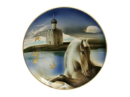 Блюдо декоративное 450 мм форма Круглая рисунок Покой и движение 2 арт. 60.02941.00.5