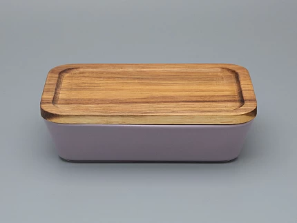 Набор для запекания с деревянной крышкой (2 предмета) форма Стандартная, рисунок Monplaisir Violet,в упаковке арт 42.00058.00.1 Набор для запекания с деревянной крышкой (2 предмета) форма Стандартная, рисунок Monplaisir Violet,в упаковке арт 42.00058.00.1