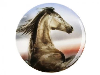 Блюдо декоративное 450 мм форма Круглая рисунок Лошади.Октябрь арт. 60.07102.00.5, 