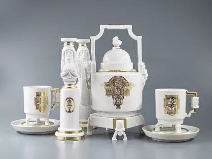 Сервиз форма Беседа рисунок Встреча, 2 персоны 8 предметов, арт. 81.13999.00.1