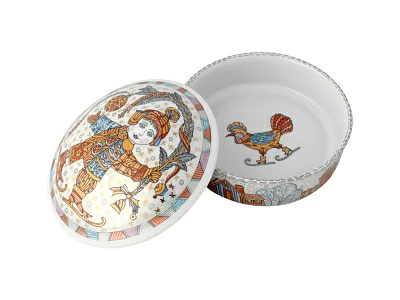 Туалетная коробочка форма Круглая рисунок Фигурное катание №1 арт. 80.87451.00.1