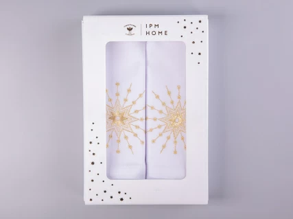 Подарочный набор салфеток 45х45 с вышивкой Звезда (2 шт) арт. 41.00302.01, 