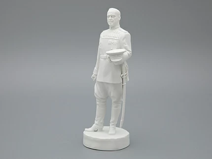 Скульптура Маршал Жуков Г.К., в подарочной упаковке, Белый бисквит, арт. 81.33453.00.1