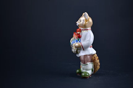Скульптура Кот с петушком, арт 62.21242.00.1 Скульптура Кот с петушком, арт 62.21242.00.1