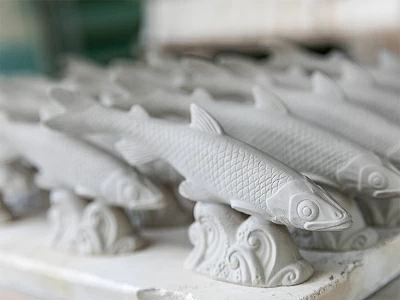 Скульптура Невская корюшка Зеленая волна, арт. 82.50076.00.1