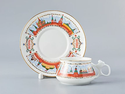 Чашка с блюдцем кофейная 180 мл форма Билибина рисунок Московский Кремль арт. 81.15932.00.1