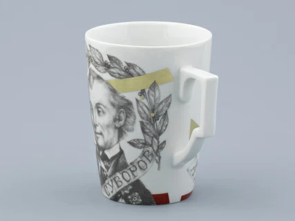 Бокал с блюдцем в подарочной упаковке, форма Гранд, рисунок Полководцы России Александр Суворов, арт. 81.32549.00.1, 