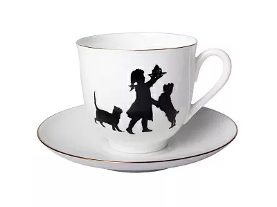 Чашка с блюдцем кофейная 180 мл форма Ландыш рисунок Именинница арт. 81.15705.00.1