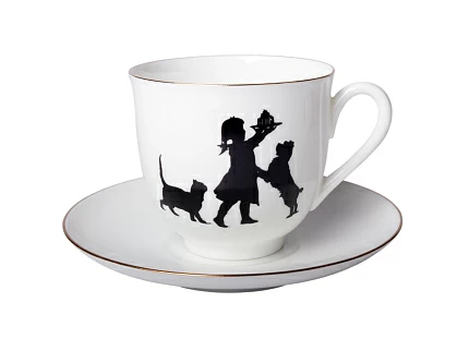 Чашка с блюдцем кофейная 180 мл форма Ландыш рисунок Именинница арт. 81.15705.00.1