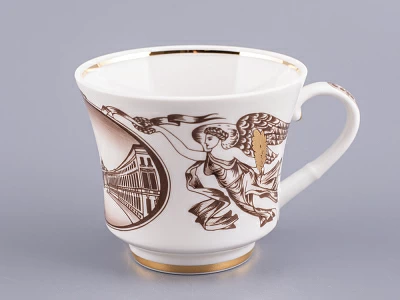 Чашка с блюдцем чайная 220 мл форма Банкетная рисунок Дворцовая площадь арт. 81.14848.00.1