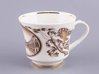 Чашка с блюдцем чайная 220 мл форма Банкетная рисунок Дворцовая площадь арт. 81.14848.00.1