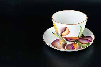 Чашка с блюдцем Вечер. Лето, на форме Подарочная, арт 41.00177.00.1