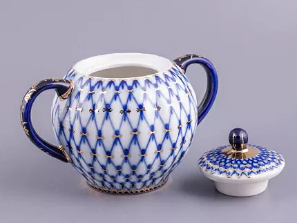 Сахарница Тюльпан Кобальтовая сетка арт. 80.00234.00.1