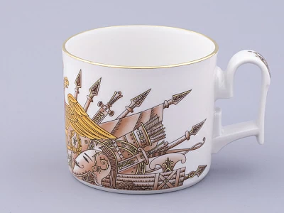 Чашка с блюдцем в подарочной упаковке, форма Охотничий, рисунок Триумф Золотой орел, арт. 81.32469.00.1 Чашка с блюдцем в подарочной упаковке, форма Охотничий, рисунок Триумф Золотой орел, арт. 81.32469.00.1