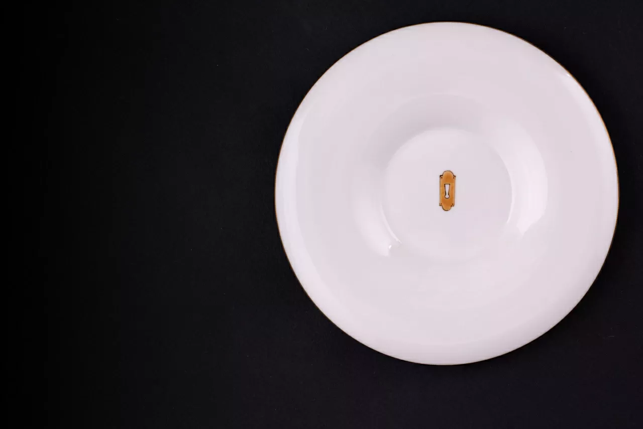 Чашка с блюдцем кофейная, рисунок Конфета Ключик, форма Юлия, арт 61.21053.00.1, 