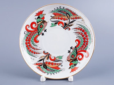 Чашка с блюдцем Подарочная Два петуха 350 мл арт. 81.10642.00.1