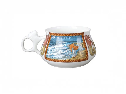 Чашка с блюдцем кофейная 180 мл форма Билибина рисунок Сказка о рыбаке и рыбке арт. 81.24272.00.1