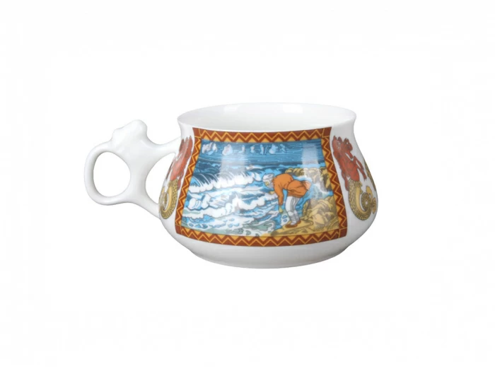 Чашка с блюдцем кофейная 180 мл.,  форма Билибина,  рисунок Сказка о рыбаке и рыбке арт. 81.24272.00.1, 