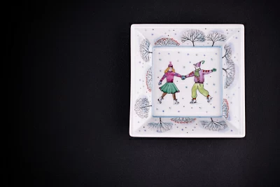 Подставка для мелочи, рисунок Зимний день, форма Европейская, арт 60.05625.00.1