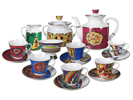 Сервиз чайный Банкетная Цветные сны, 6 персон 16 предметов, арт. 81.24024.00.1 Сервиз чайный Банкетная Цветные сны, 6 персон 16 предметов, арт. 81.24024.00.1