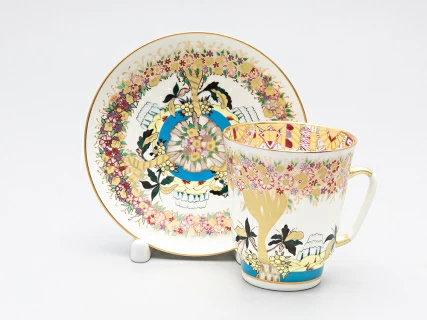 Чашка с блюдцем кофейная 165 мл.,  форма Майска, я рисунок Весенние деревья арт. 81.10508.00.1, 