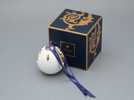 Новогодний Шар в подарочной упаковке, рисунок Рождественские узоры, арт 81.33342.00.1, 