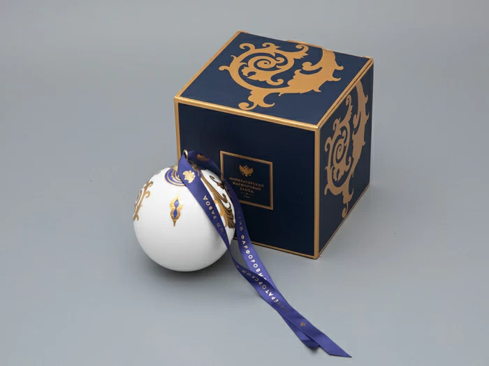 Новогодний Шар в подарочной упаковке, рисунок Рождественские узоры, арт 81.33342.00.1, 