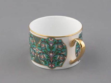 Чашка с блюдцем 250 мл в подарочной упаковке форма Соло, рисунок, Фиалка надрезанная, арт. 81.32656.00.1,  Чашка с блюдцем 250 мл в подарочной упаковке форма Соло, рисунок, Фиалка надрезанная, арт. 81.32656.00.1,