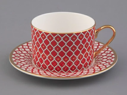 Сервиз чайный форма Идиллия рисунок Скарлетт, 4 персоны 10 предметов, арт. 81.27756.00.1,  Сервиз чайный форма Идиллия рисунок Скарлетт, 4 персоны 10 предметов, арт. 81.27756.00.1,