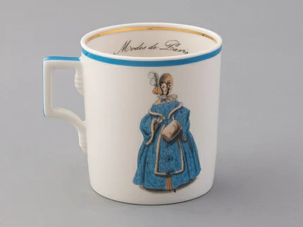 Чашка с блюдцем чайная 220 мл форма Гербовая рисунок Modes de Paris 1836 арт. 81.25417.00.1