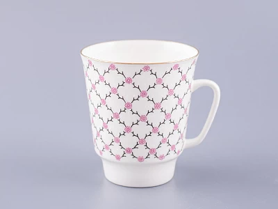 Чашка с блюдцем кофейная 165 мл форма форма Майская рисунок Розовая сетка арт. 81.13631.00.1