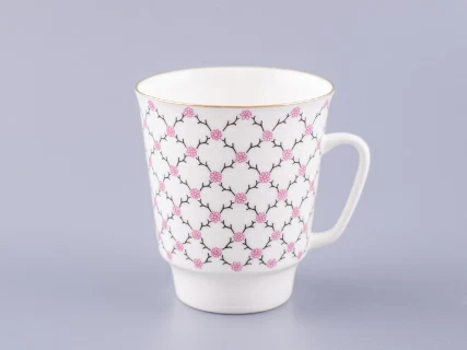 Чашка с блюдцем кофейная 165 мл форма форма Майская рисунок Розовая сетка арт. 81.13631.00.1, 