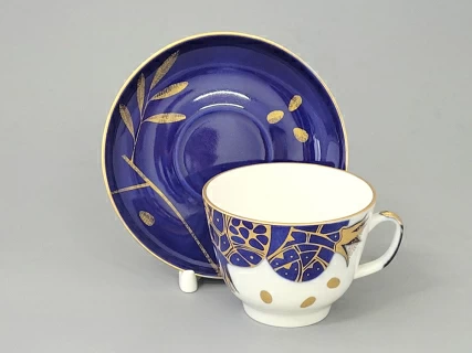 Чашка с блюдцем чайная 375 мл форма Подарочная рисунок Гранат золотой арт. 81.19177.00.1, 