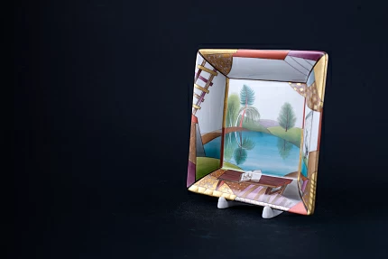 Тарелочка для мелочи Озеро, на форме Европейская, арт 60.04948.00.1