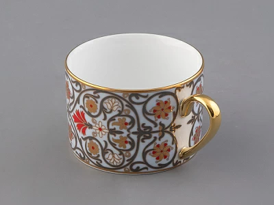 Чашка с блюдцем 250 мл в подарочной упаковке форма Соло, рисунок, Мак восточный, арт.81.32655.00.1