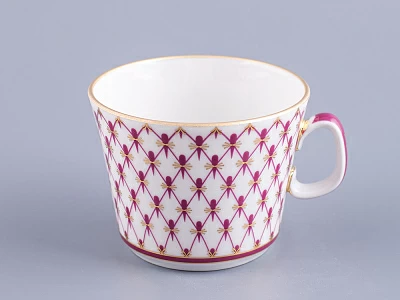 Чашка с блюдцем чайная 200 мл форма Молодежная рисунок Сетка-Блюз 2 арт. 81.24869.00.1